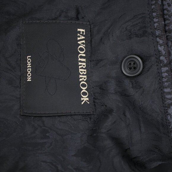 Favourbrook Sport coat Men's 46 Two Button Single Breasted Floral Silk striped - Picture 16 of 16